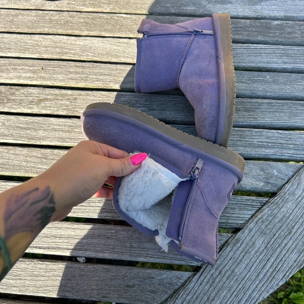 Koolaburra‎ by UGG Victoria Mini Winter Boots Purple Suede Size 13 little girls
